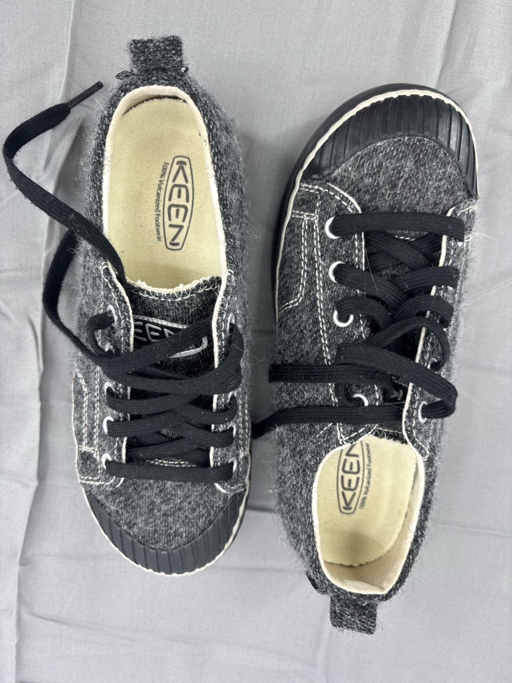 Keen Gray Wool Lace-Up Sneakers
